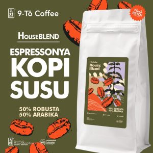9-To Coffee Kopi Susu Blend 50% Arabika 50% Robusta 1Kg Biji Kopi Indonesia