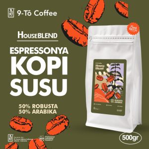 9-To Coffee Kopi Susu Blend 50% Arabika 50% Robusta 500gr 200gr Biji Kopi Indonesia