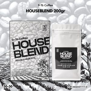 9-To Coffee Houseblend Silver 50% Arabika 50% Robusta 200gr Biji Kopi Indonesia