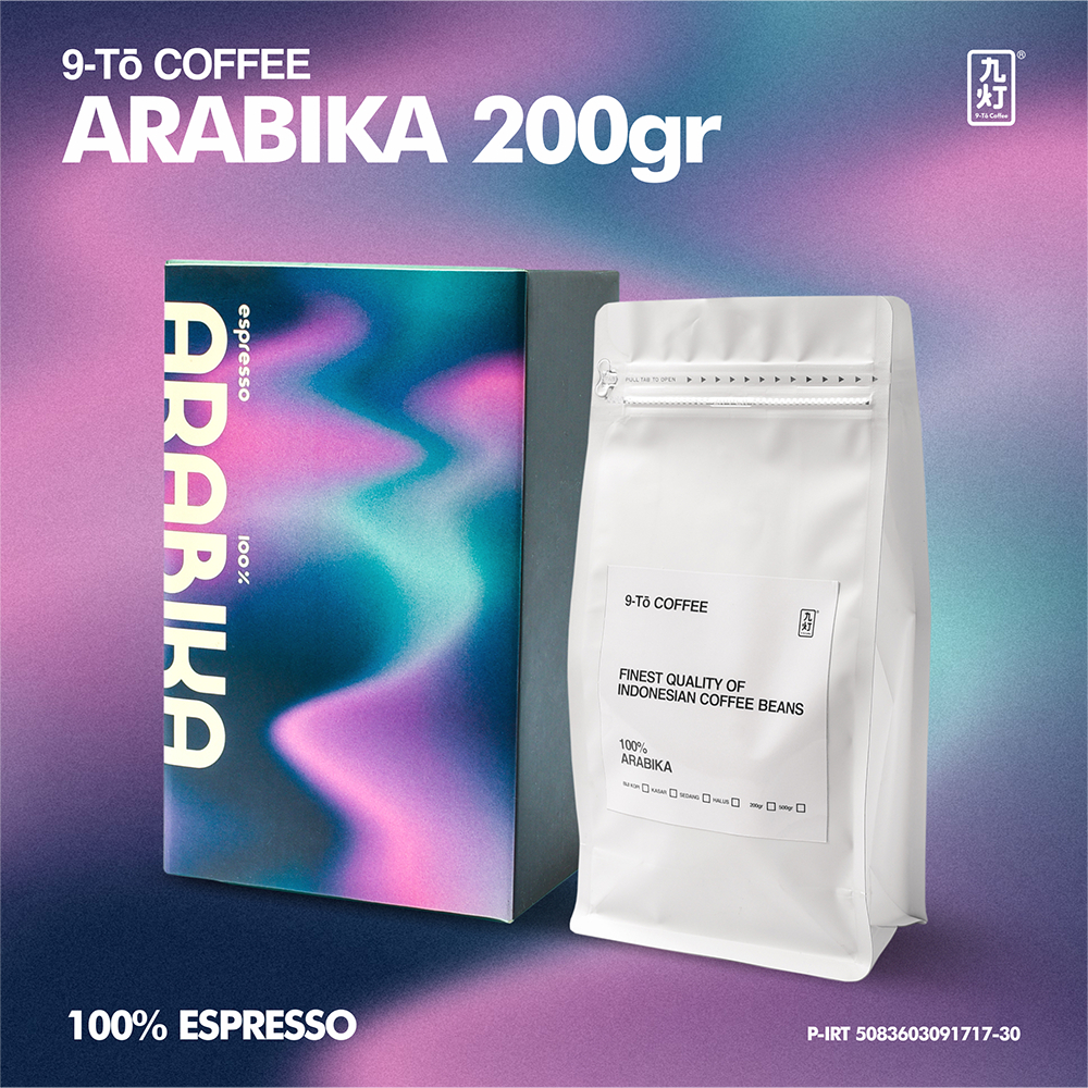9-To Coffee Pure Arabika Gold 100% Arabika 200gr Biji Kopi Indonesia