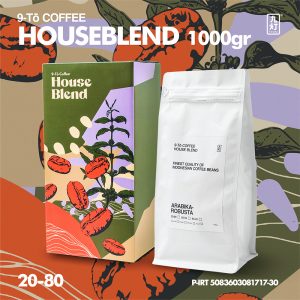 9-To Coffee Houseblend Gold 20% Arabika 80% Robusta 1Kg Biji Kopi